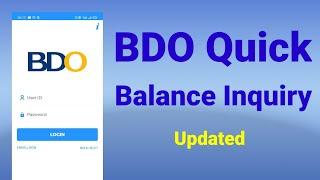 BDO Balance Inquiry