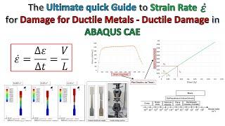 The ultimate quick guide to strain and strain rate for damage for ductile metals in ABAQUS CAE