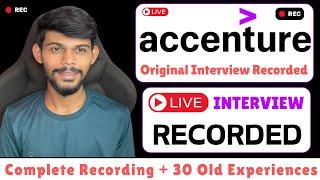 Accenture Original Interview Recorded Live  | Complete Video