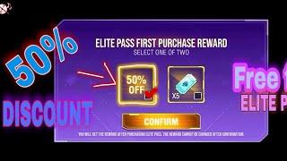 free fire a 50% discount .250 daimon off. get new elite pass with in 249 daimon