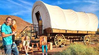 Convincing My Family to Live in a Covered Wagon for 24 Hours!!!