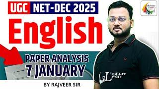 UGC NET ENGLISH December 2025 Paper Analysis | Literature Lovers | AKSRajveer Sir