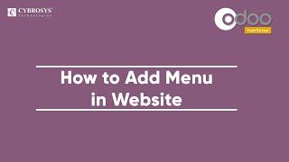 How to add menu in Odoo Website | Odoo Website | How to Create Website Menu