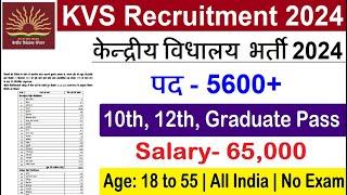 KVS Recruitment 2024 | केंद्रीय विद्यालय शिक्षक भर्ती 2024 | KVS Teacher New Vacancy 2024 | Feb 2024