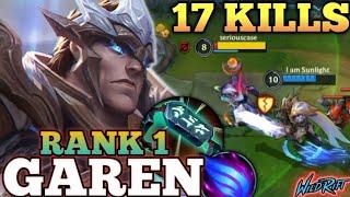 GAREN NEW META BUILD ABUSE! HYPER KILLER MVP BUILD - TOP 1 GLOBAL GAREN BY I am Sunlight - WILD RIFT