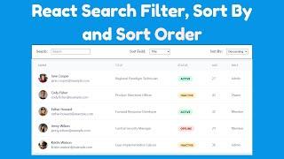 Create a Searchable & Sortable List with React JS | Step-by-Step Guide