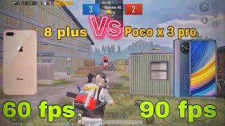 IPHONE 8 PLUS Vs POCO X3 PRO PUBG COMPARISON || TDM M416 ONLY || Who Will Win?