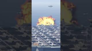 Iranian New F-15 Thunder War Jet Attack On Israeli Navy Aircraft Carrier With Long Range missileGta