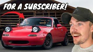 Surprising SUBSCRIBER With A BUILT Mx5 MIATA!