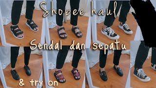 SHOPEE HAUL SENDAL DAN SEPATU | kakpit channel