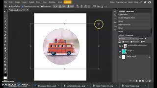 Photopea Creating a Clipping Mask