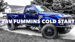 FIRST COLD START OF THE SEASON! -Fummins Cold Start