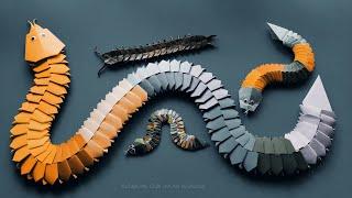 Modular Origami Snakes || Easy DIY paper snakes