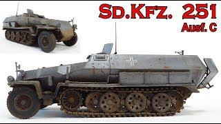 Bemalung vom Schützenpanzerwagen Sd.Kfz. 251Hanomag 1/35  (english subtitle)