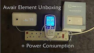 Awair Element Indoor Air Quality Sensor Unboxing and Power Consumption