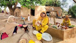 Morning routine of desert women in Summer | Cooking traditional breakfast | Pakistan village Life