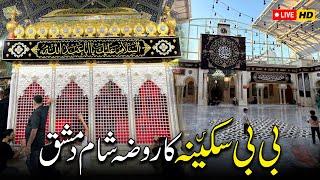  Bibi sakina k Rozy ke live ziyarat damascus sham darbar sham k samne bibi sakina ka Roza Pak 