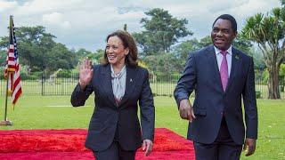 Zambia welcomes US Kamala Harris in Lusaka, discuss massive debt restructuring