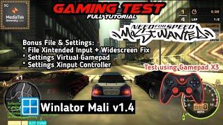 NFS Most Wanted | Virtual Gamepad & Xinput Controller | Winlator Mali v1.4 | Mediatek Dimensity 1200