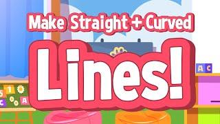 Make Straight and Curved Lines|Prewriting Skills| Practice Straight and Curved Lines | Jack Hartmann