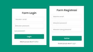 Membuat Form Login dan Registrasi Menggunakan HTML dan CSS