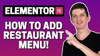 How To Add Restaurant Menu To Elementor