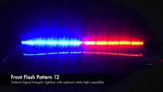 Federal Signal Integrity Lightbar flash patterns with optional white light