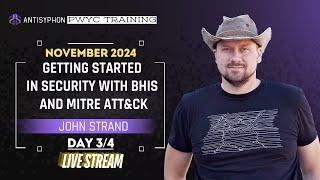 Day 3 - Getting Started in Security 11-2024 #livestream #infosec #training