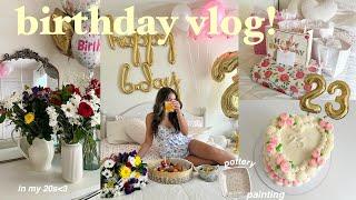 BIRTHDAY VLOG breakfast, pottery painting date, grwm, & gifts