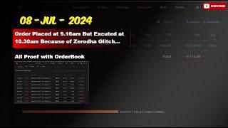 Biggest Loss of My Trading Career Due to Zerodha Glitch | Loss - 9114 | 08-Jul-2024 | DOS