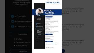 Sample resume | how to create resume fast #resume