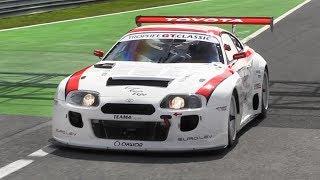 Toyota Supra Mk4 Bi-Turbo GT2 Racing at Monza Circuit! Accelerations, Fly Bys & Sound