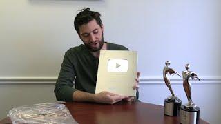 Silver Play Button 100k Subscriber Unboxing and Telly Awards!