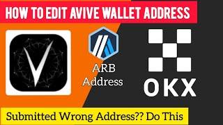 Avive Mining App | How To Change Wallet Address | Avive New update  Avive Latest Update | Avive News