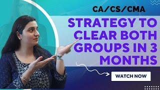 CA/CS/CMA - 4 Strategies to Clear Both Groups in 3 Months - CS Jaspreet Dhanjal