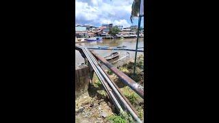 LIVE REPORT - Kondisi tempat penjaringan sampah dibawah Jembatan Megawati Manado