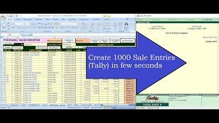 Import 1000 Sales Entries from Excel to Tally in few seconds