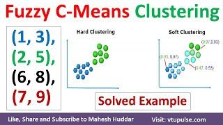 Fuzzy C Means Clustering Algorithm Solved Example | Clustering Algorithm in ML & DL by Mahesh Huddar