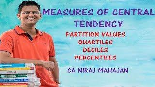 Measures of Central Tendency  Partition Values by CA Niraj Mahajan