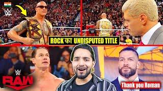 'Rock Ne Loota Title' Cody Rhodes Vs The Rock, Thank you Roman, John Cena - WWE Raw Highlights 2024