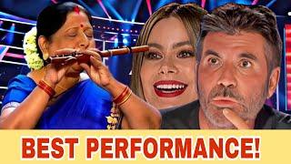 50-Year-Old Indian Woman Stuns America’s Got Talent with Her Flute Performance!