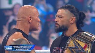 The Rock RETURNS to confront Roman Reigns (February 2, 2024)