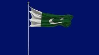 Pakistan flag | Green Screen | 1080p HD | No Copyright issue.