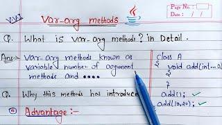 var arg method in java | Learn Coding