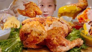 ASMR Whole Fried Chicken 【Mukbang/ Eating Sounds】【English subtitles】