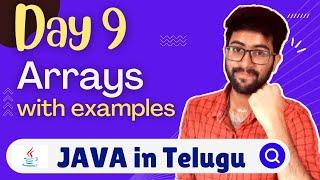 Day 9 : Arrays in Java with examples | Java Course in Telugu | Vamsi Bhavani