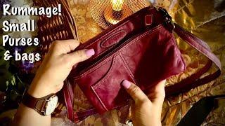 ASMR Small purse/bag rummage (NO TALKING) Heavy plastic/vinyl crinkles. Whispered version tomorrow!