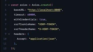 Axios setup for Laravel API requests