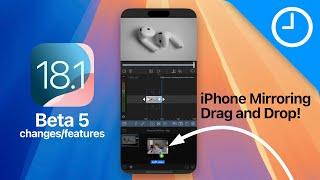 iOS 18.1 Beta 5 - iPhone Mirroring drag and drop, Camera Control selfies, and more!