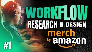 Merch By Amazon Workflow #1 | TShirt Design w/ Adobe Illustrator +Keyword Research w/ Merch Informer
